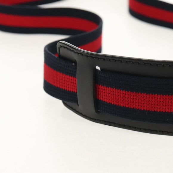 GUCCI GG Supreme Sherry Line Shoulder Bag PVC Black Silver 598103 Auth am9634M