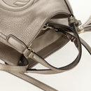 GUCCI Soho Hand Bag Leather 2way Champagne Gold Gold 336751 Auth am9635V-6