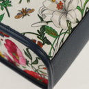 GUCCI Flora Hand Bag Canvas 2way Blue White 550141 Auth am9636M-18