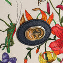 GUCCI Flora Hand Bag Canvas 2way Blue White 550141 Auth am9636M-20