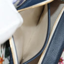 GUCCI Flora Hand Bag Canvas 2way Blue White 550141 Auth am9636M-27