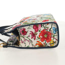 GUCCI Flora Hand Bag Canvas 2way Blue White 550141 Auth am9636M-3