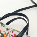 GUCCI Flora Hand Bag Canvas 2way Blue White 550141 Auth am9636M-14