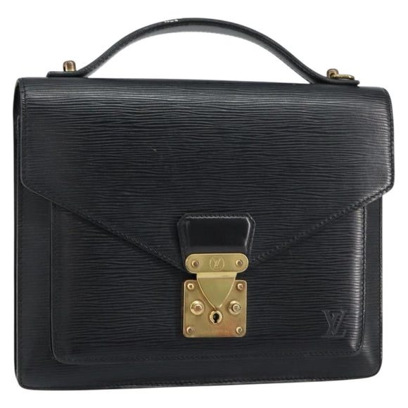 LOUIS VUITTON Epi Monceau 28 Hand Bag Black M52122 LV Auth am9637