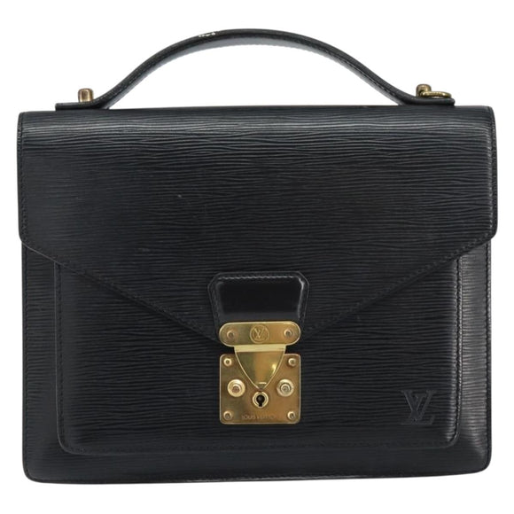 LOUIS VUITTON Epi Monceau 28 Hand Bag Black M52122 LV Auth am9637