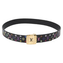 LOUIS VUITTON Multicolor Ceinture Care Belt 70-80 Black M9271 LV Auth am9640-1