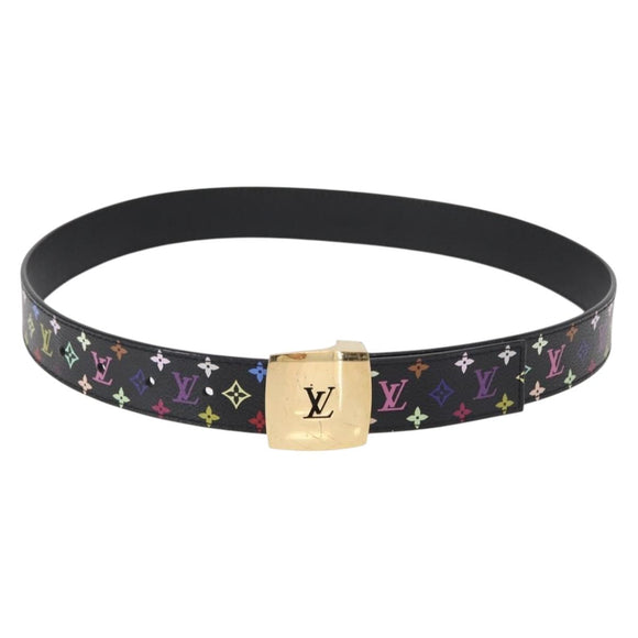 LOUIS VUITTON Multicolor Ceinture Care Belt 70-80 Black M9271 LV Auth am9640