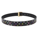 LOUIS VUITTON Multicolor Ceinture Care Belt 70-80 Black M9271 LV Auth am9640-2