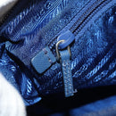 PRADA Pouch Nylon Blue Silver Auth am9642V-23