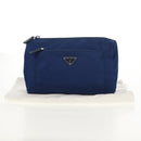 PRADA Pouch Nylon Blue Silver Auth am9642V-12