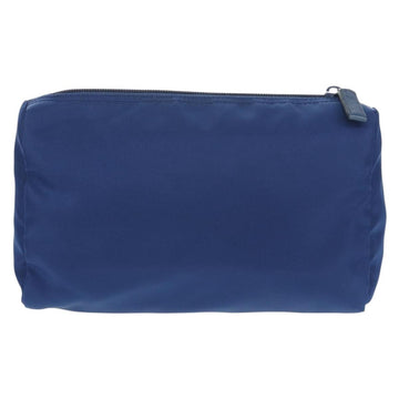 PRADA Pouch Nylon Blue Silver Auth am9642V - 0