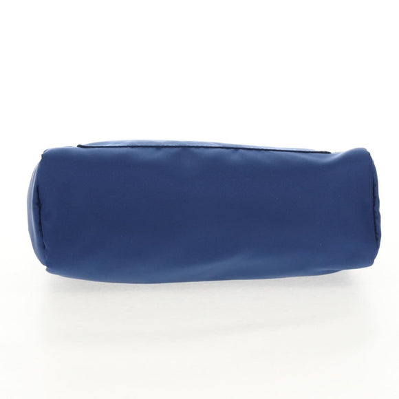 PRADA Pouch Nylon Blue Silver Auth am9642V
