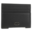 Christian Dior Card Case Leather Black Auth am9643V-1