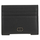 Christian Dior Card Case Leather Black Auth am9643V-2