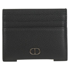 Christian Dior Card Case Leather Black Auth am9643V - 0