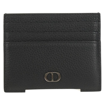 Christian Dior Card Case Leather Black Auth am9643V - 0