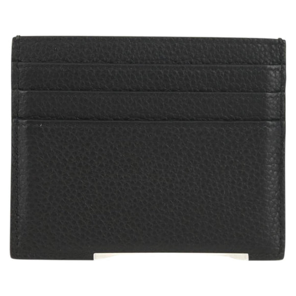 Christian Dior Card Case Leather Black Auth am9643V