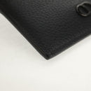 Christian Dior Card Case Leather Black Auth am9643V-8