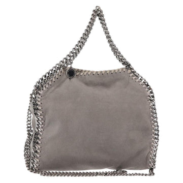 Stella MacCartney Chain Falabella Bag polyester Gray Silver 371223 Auth am9648