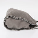 Stella MacCartney Chain Falabella Bag polyester Gray Silver 371223 Auth am9648-3