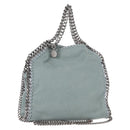 Stella MacCartney Falabella Chain Bag Suede Light Blue Silver 371223 Auth am9649-1