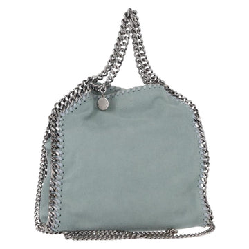 Stella MacCartney Falabella Chain Bag Suede Light Blue Silver 371223 Auth am9649