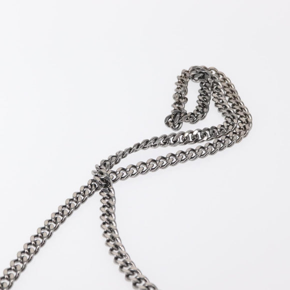 Stella MacCartney Falabella Chain Bag Suede Light Blue Silver 371223 Auth am9649