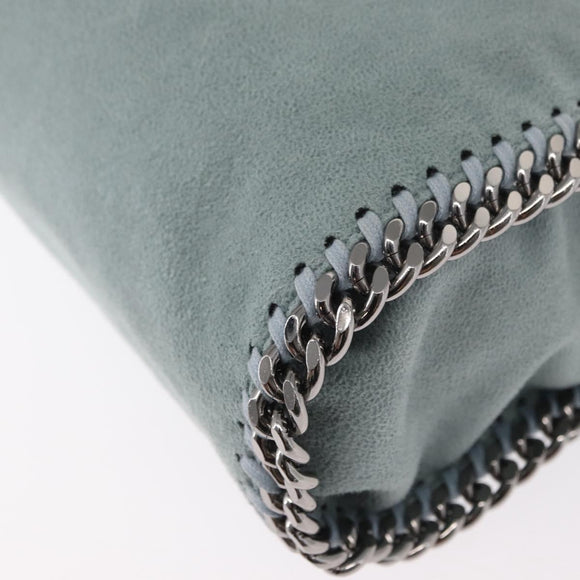 Stella MacCartney Falabella Chain Bag Suede Light Blue Silver 371223 Auth am9649