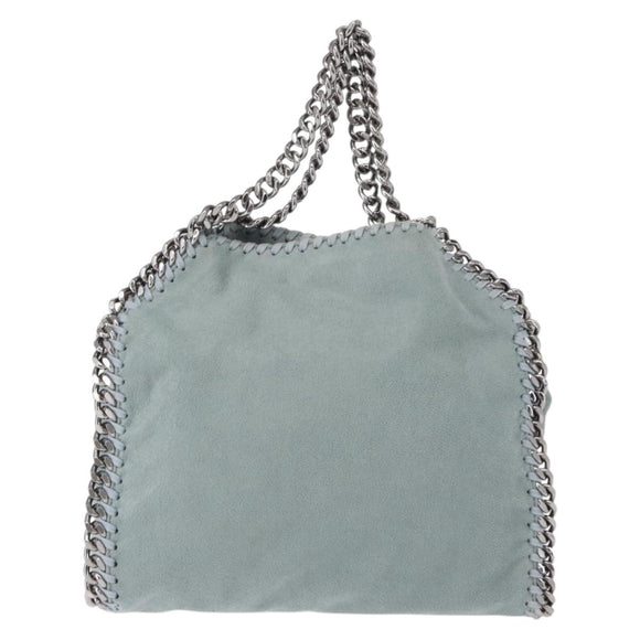 Stella MacCartney Falabella Chain Bag Suede Light Blue Silver 371223 Auth am9649