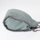Stella MacCartney Falabella Chain Bag Suede Light Blue Silver 371223 Auth am9649-3