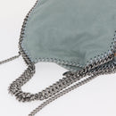 Stella MacCartney Falabella Chain Bag Suede Light Blue Silver 371223 Auth am9649-6