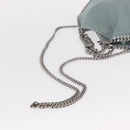 Stella MacCartney Falabella Chain Bag Suede Light Blue Silver 371223 Auth am9649-8