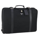 PRADA Trunk Nylon Black Silver Auth am9650-1