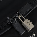 PRADA Trunk Nylon Black Silver Auth am9650-19