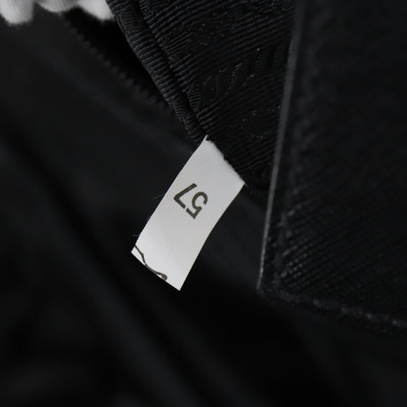 PRADA Trunk Nylon Black Silver Auth am9650