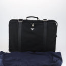 PRADA Trunk Nylon Black Silver Auth am9650-26