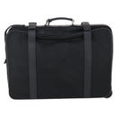 PRADA Trunk Nylon Black Silver Auth am9650-3