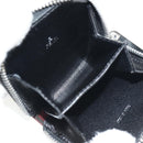 FENDI Zucchino Canvas Coin Purse Red Silver Auth am9652A-10