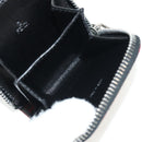 FENDI Zucchino Canvas Coin Purse Red Silver Auth am9652A-17