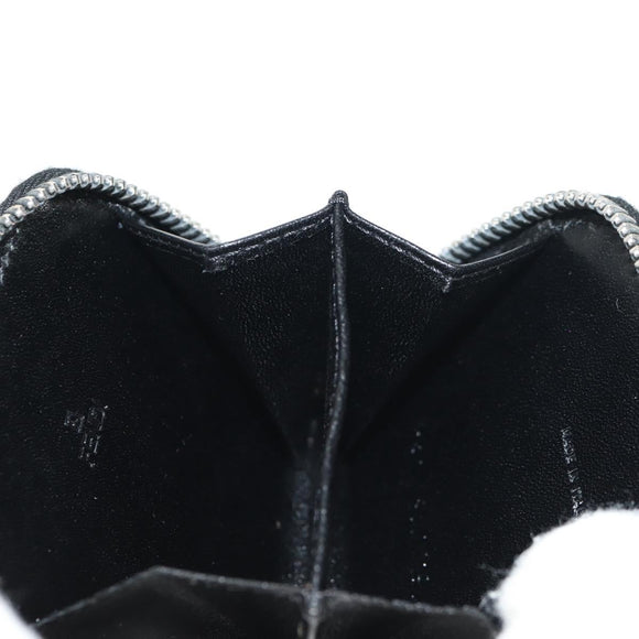 FENDI Zucchino Canvas Coin Purse Red Silver Auth am9652A