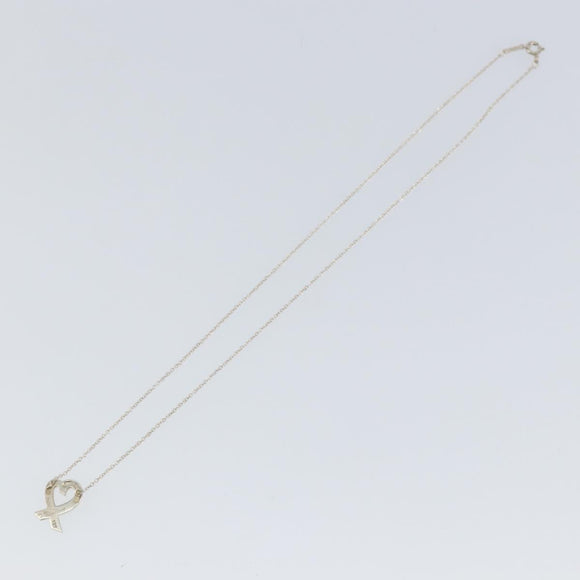 TIFFANY&Co. Loving Heart Necklace Ag925 Silver Auth am9653