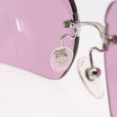 CHANEL COCO Mark Sunglasses metal Pink CC Auth am9657-9