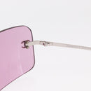 CHANEL COCO Mark Sunglasses metal Pink CC Auth am9657-15