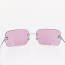 CHANEL COCO Mark Sunglasses metal Pink CC Auth am9657-2