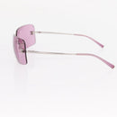 CHANEL COCO Mark Sunglasses metal Pink CC Auth am9657-7