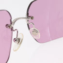 CHANEL COCO Mark Sunglasses metal Pink CC Auth am9657-8