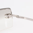 CHANEL COCO Mark Sunglasses metal Silver CC Auth am9658V-12