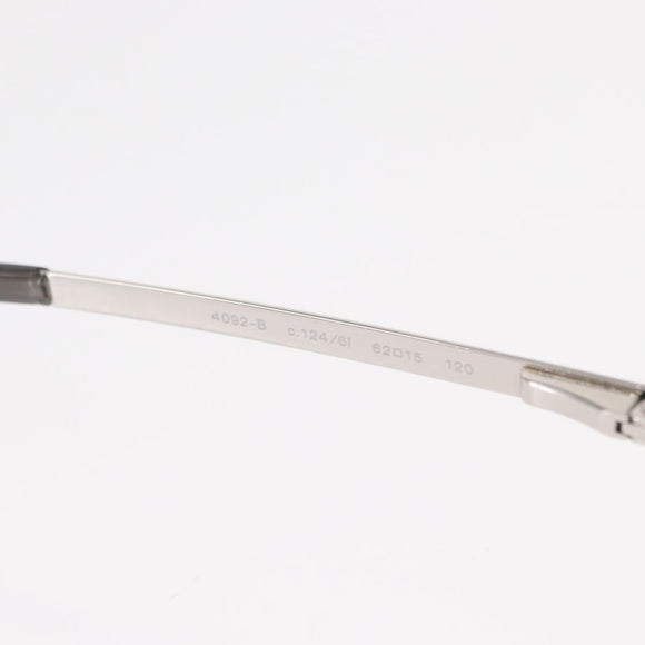 CHANEL COCO Mark Sunglasses metal Silver CC Auth am9658V