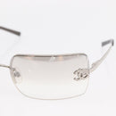 CHANEL COCO Mark Sunglasses metal Silver CC Auth am9658V-5