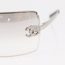 CHANEL COCO Mark Sunglasses metal Silver CC Auth am9658V-6